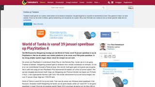 
                            12. World of Tanks is vanaf 19 januari speelbaar op PlayStation 4 ...