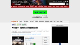 
                            9. World of Tanks: Mercenaries X360, XONE, PS4 | GRYOnline.pl