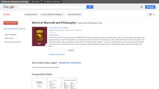 
                            9. World of Warcraft and Philosophy: Wrath of the Philosopher King - Google Books-Ergebnisseite