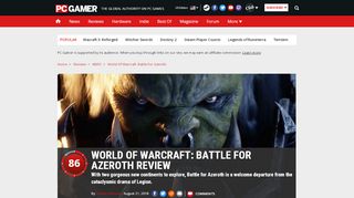 
                            13. World of Warcraft: Battle for Azeroth review | PC Gamer