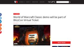 
                            12. World of Warcraft Classic demo will be part of BlizzCon Virtual Ticket ...