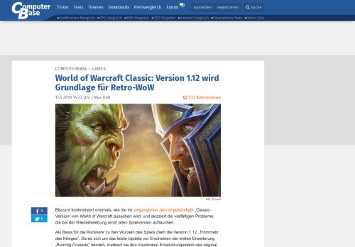 
                            13. World of Warcraft Classic: Version 1.12 wird Grundlage für Retro-WoW ...