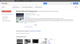 
                            10. World of Warcraft Programming: A Guide and Reference for Creating ... - Google Books-Ergebnisseite