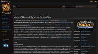 
                            13. World of Warcraft: Wrath of the Lich King - Wowpedia - Your wiki guide ...