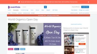 
                            10. World Organics Open Day - Auckland - Eventfinda