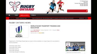 
                            13. WORLD RUGBY PASSPORT TRAINING AND EDUCATION