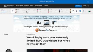 
                            10. World Rugby warn over 'extremely limited' RWC 2019 tickets but ...