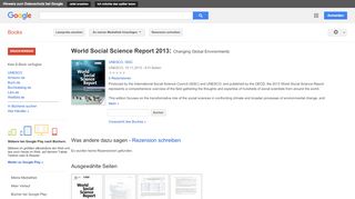 
                            10. World Social Science Report 2013 Changing Global Environments: ...