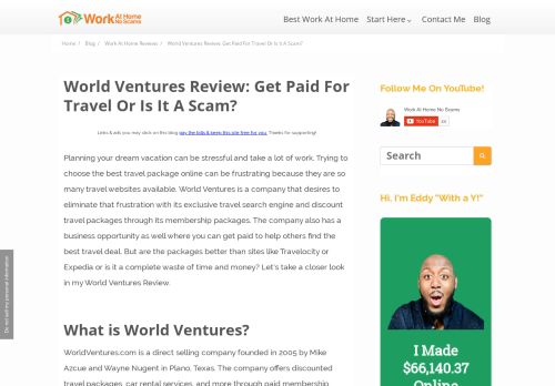 
                            9. World Ventures Review: Get Paid For Travel Or Is It A Scam? - Work At ...
