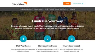 
                            11. World Vision: Fundraise Your Way