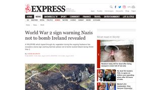 
                            13. World War 2 stone sign warning Nazis not to bomb neutral Ireland ...