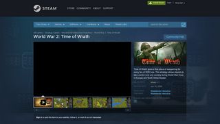 
                            11. World War 2: Time of Wrath on Steam