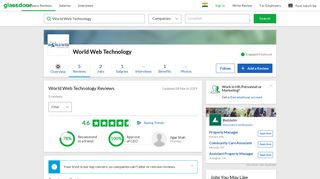 
                            7. World Web Technology Reviews | Glassdoor.co.in