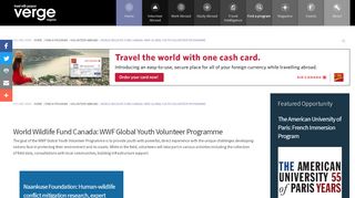 
                            9. World Wildlife Fund Canada: WWF Global Youth Volunteer ...