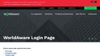 
                            10. WorldAware Login Page | WorldAware