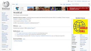 
                            10. WorldCall - Wikipedia