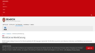 
                            12. WorldCat via WorldCat.org - Databases - UW-Madison Libraries
