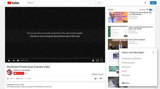 
                            5. WorldClient Private Email Overview Video - YouTube