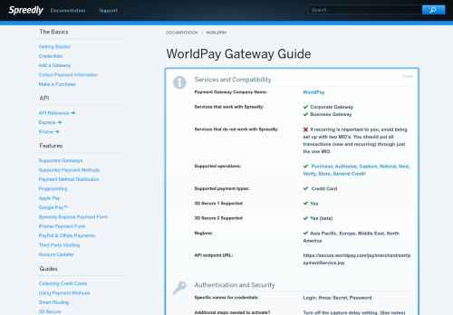 
                            8. WorldPay Gateway Guide - Spreedly Documentation