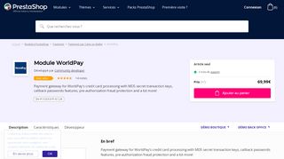 
                            5. WorldPay - PrestaShop Addons