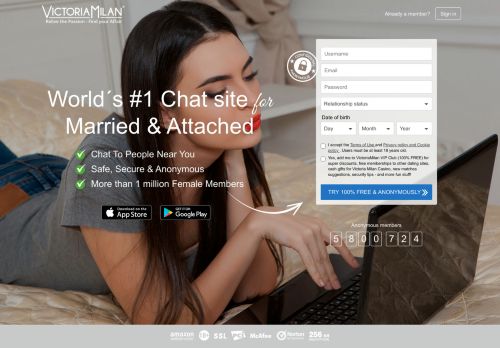 
                            2. World´s #1 Chat Site | 5 million Members | VICTORIA MILAN