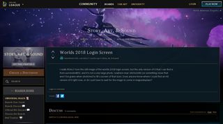 
                            2. Worlds 2018 Login Screen - Boards - League of Legends