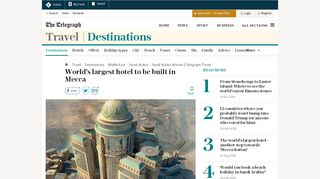 
                            9. World's largest hotel to be built in Mecca - Telegraph - The Telegraph