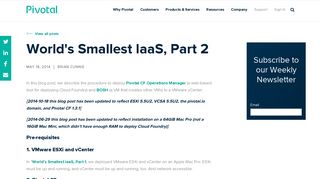 
                            10. World's Smallest IaaS, Part 2 - Blog - Pivotal