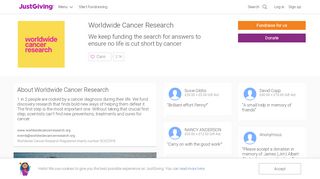
                            13. Worldwide Cancer Research - JustGiving