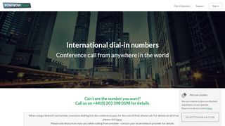 
                            4. Worldwide Conference Call Numbers & Pricing | Powwownow