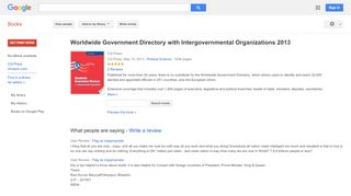 
                            12. Worldwide Government Directory with Intergovernmental ...  - Google بکس کا نتیجہ