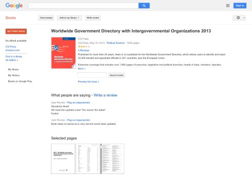 
                            13. Worldwide Government Directory with Intergovernmental Organizations 2013