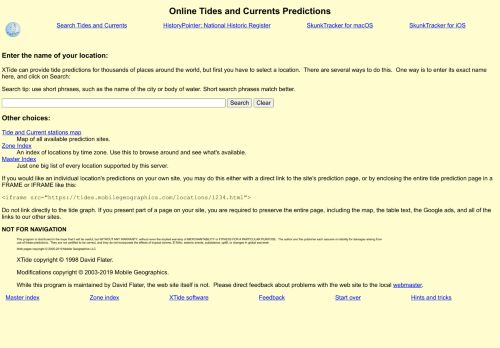 
                            1. Worldwide Tides and Currents Predictor