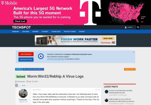 
                            11. Worm:Win32/Rebhip.A Virus Logs - TechSpot Forums