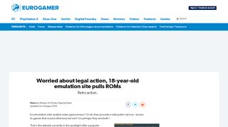 
                            5. Worried about legal action, 18-year-old emulation site pulls ROMs ...