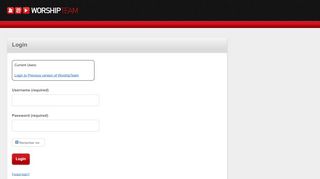 
                            1. WorshipTeam / Login