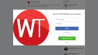 
                            6. WorshipTeam.com - When you log in to your group,... | Facebook