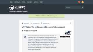 WOT-Addon: Wie ein Browser-Addon seine Nutzer ausspäht ⋆ Kuketz ...