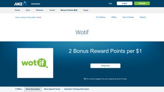 
                            11. Wotif - ANZ Bonus Points Mall - ANZ Rewards