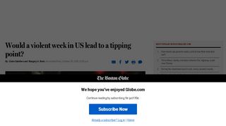 
                            11. Would a violent week in US lead to a tipping point? - The Boston Globe