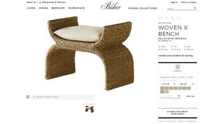 
                            12. Woven X Bench by Originals - 668-11-9 | Baker Furniture