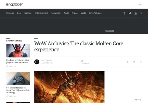 
                            12. WoW Archivist: The classic Molten Core experience - Engadget