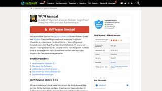 
                            4. WoW Arsenal - Download - NETZWELT