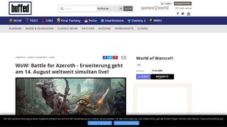 
                            11. WoW: Battle for Azeroth - Die 7. Erweiterung geht heute Nacht weltweit ...