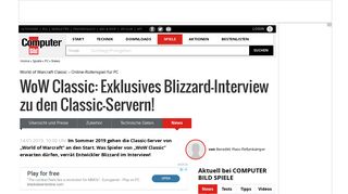 
                            8. WoW Classic: Exklusives Blizzard-Interview! - COMPUTER BILD SPIELE