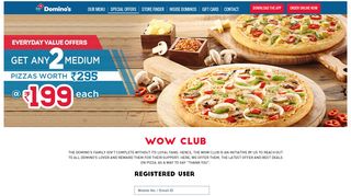 
                            1. Wow club - Domino's Pizza