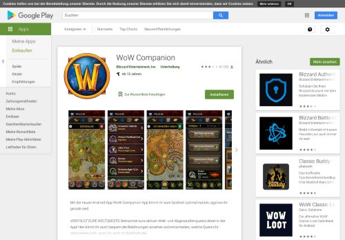 
                            6. WoW Companion App – Apps bei Google Play