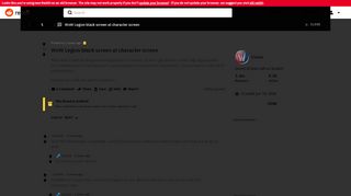 
                            5. WoW Legion black screen at character screen : wow - Reddit