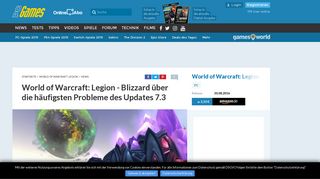 
                            11. WoW: Legion: Blizzard über die häufigsten Probleme des Updates 7.3