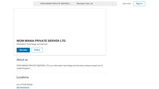 
                            13. WOW-MANIA PRIVATE SERVER LTD | LinkedIn